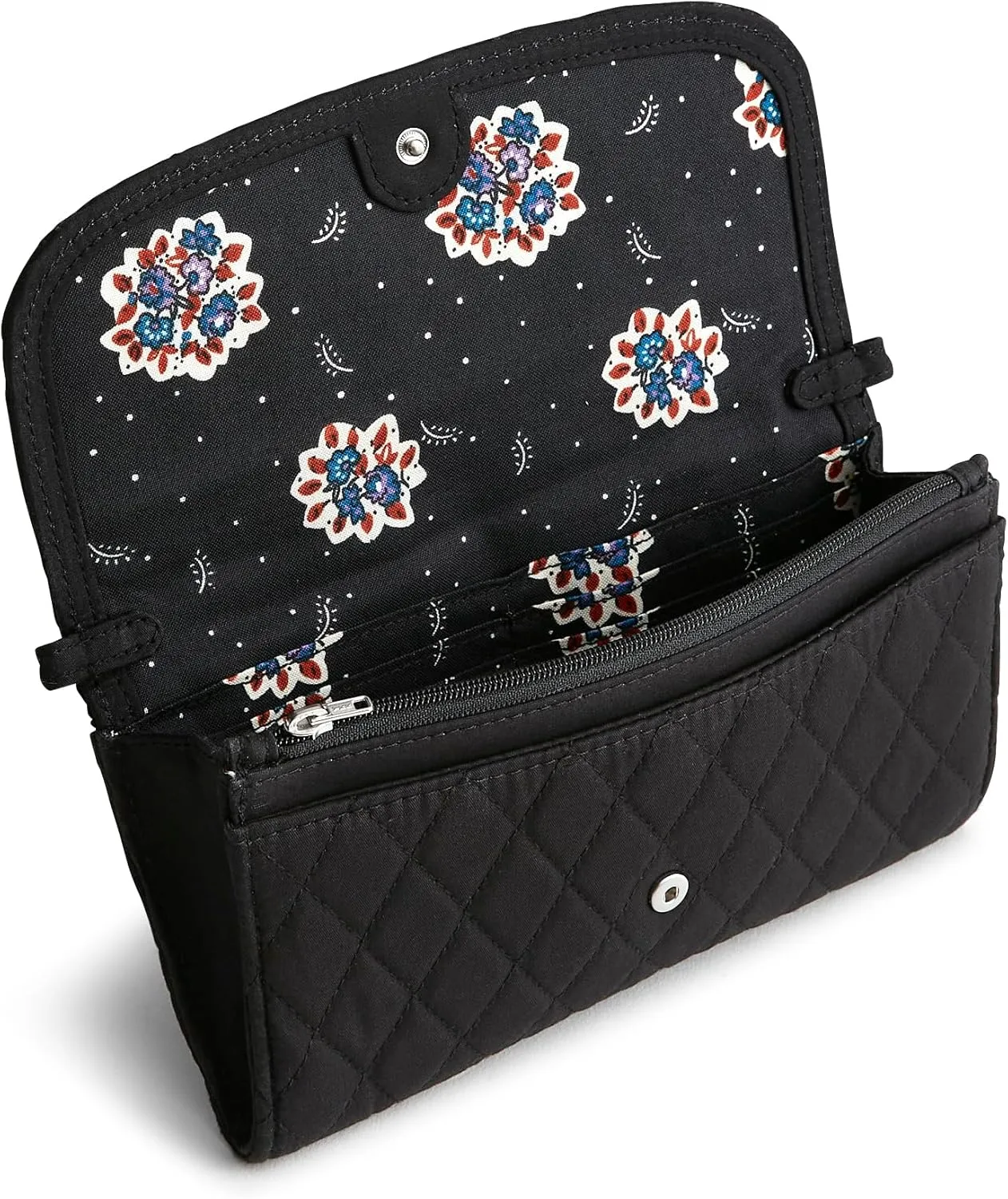 Vera Bradley Premium Cotton Wildwood Wallet Crossbody
