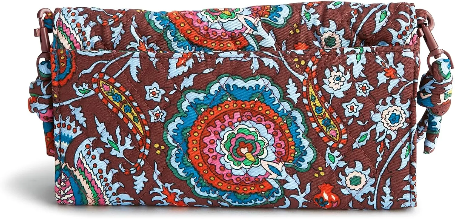 Vera Bradley Premium Cotton Wildwood Wallet Crossbody
