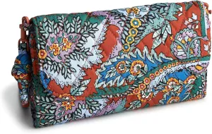Vera Bradley Premium Cotton Wildwood Wallet Crossbody