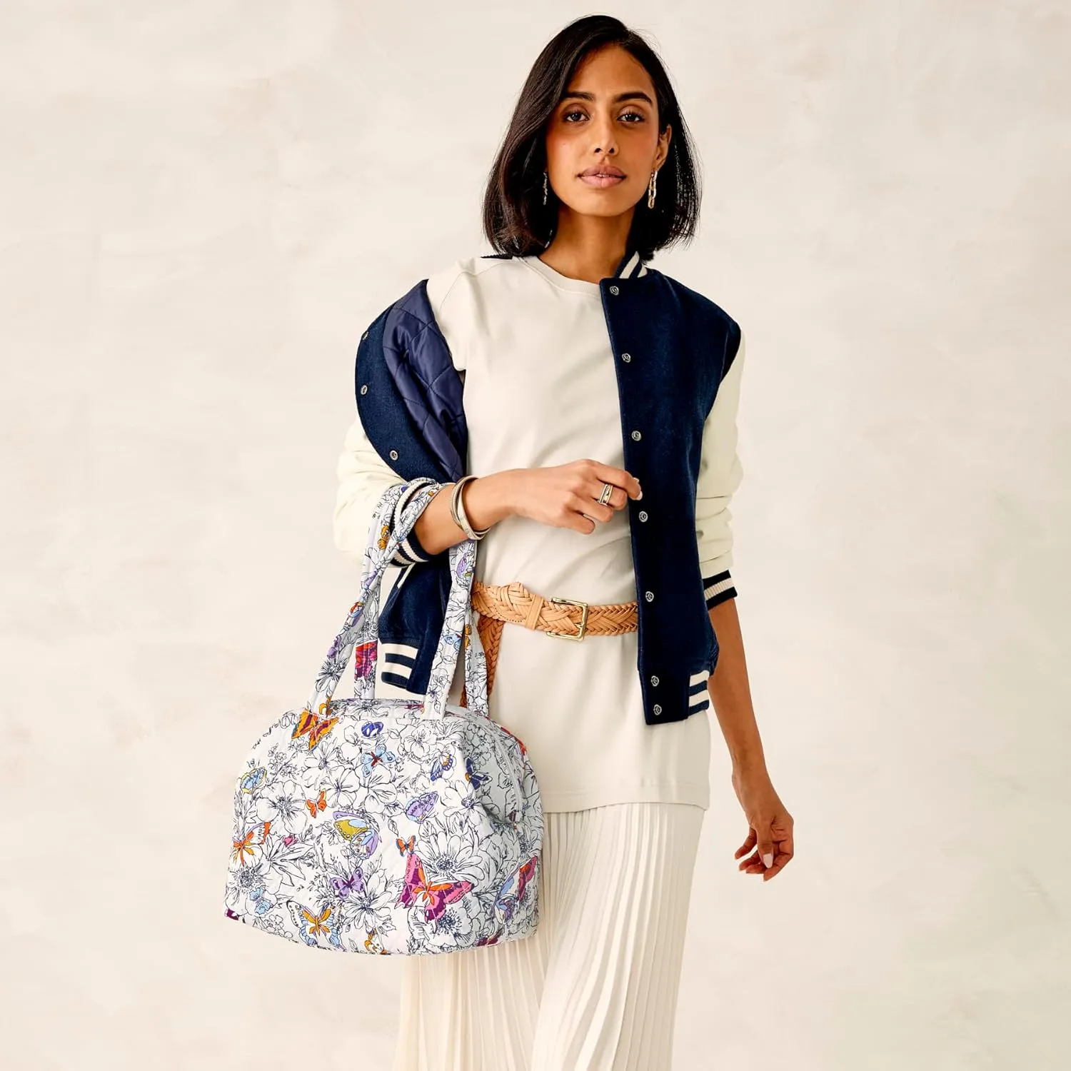 Vera Bradley Premium Cotton Woodhill Shoulder Bag