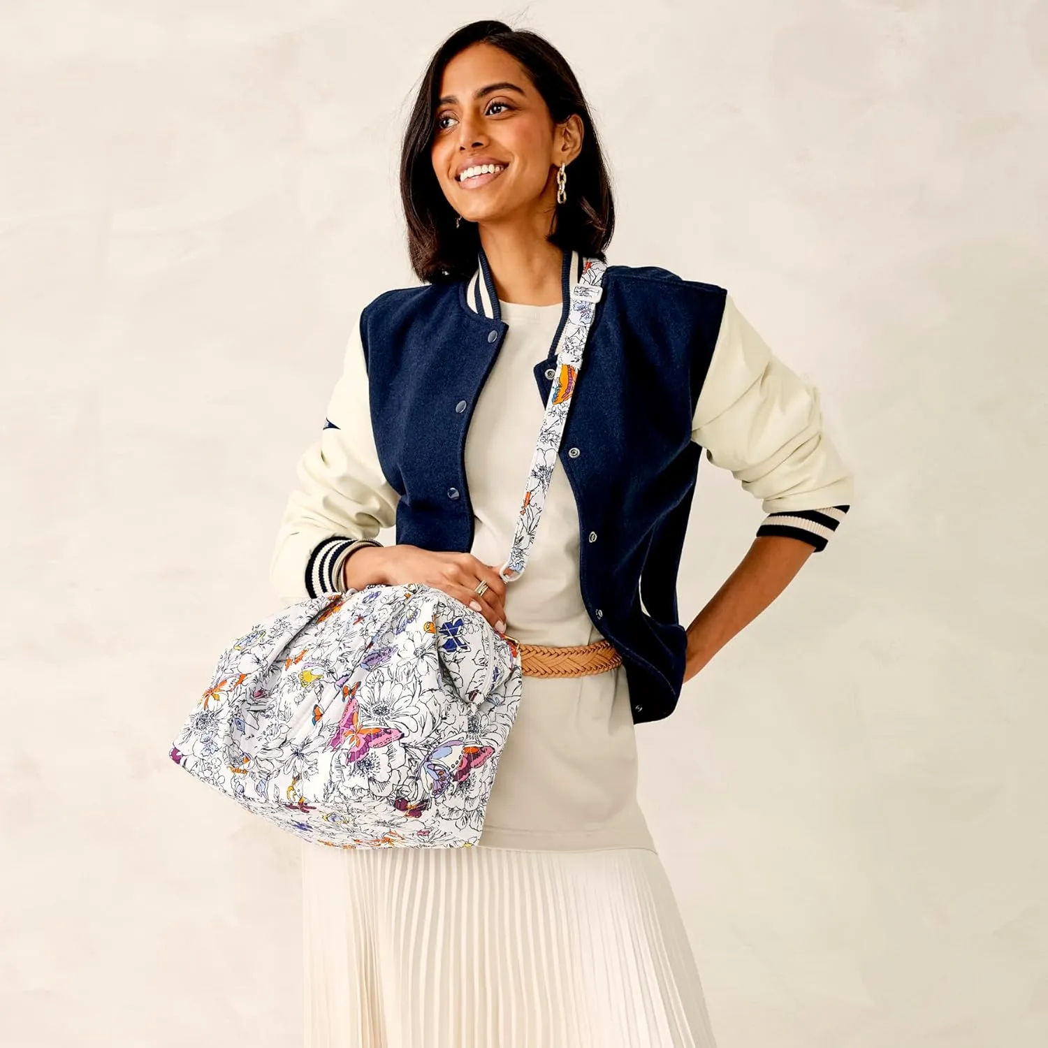 Vera Bradley Premium Cotton Woodhill Shoulder Bag