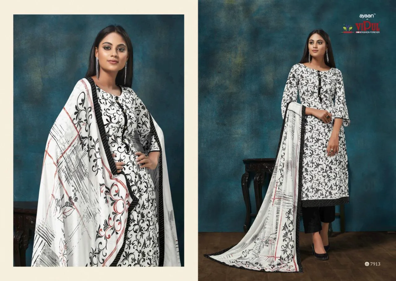 VIPUL FASHION AMYRAH OCCASIONAL WEAR DIGITAL PRINT CREPE DRESS MATERIAL