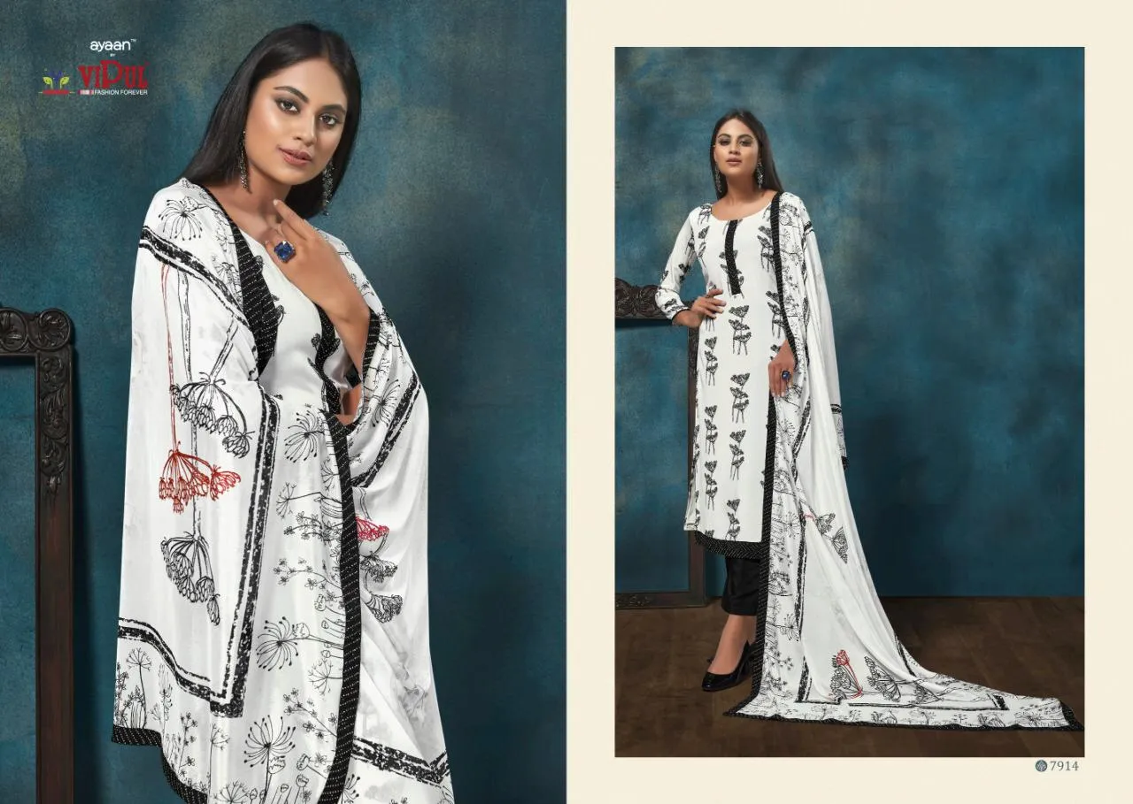 VIPUL FASHION AMYRAH OCCASIONAL WEAR DIGITAL PRINT CREPE DRESS MATERIAL
