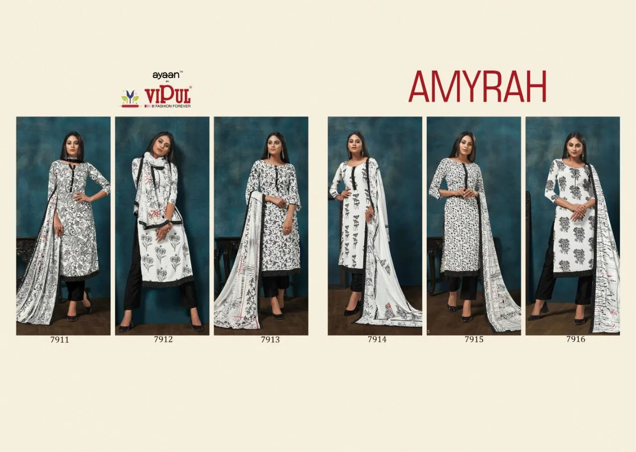 VIPUL FASHION AMYRAH OCCASIONAL WEAR DIGITAL PRINT CREPE DRESS MATERIAL