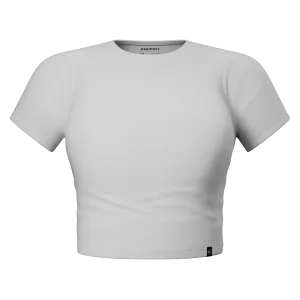 White Hot Solid Cropped T-Shirt