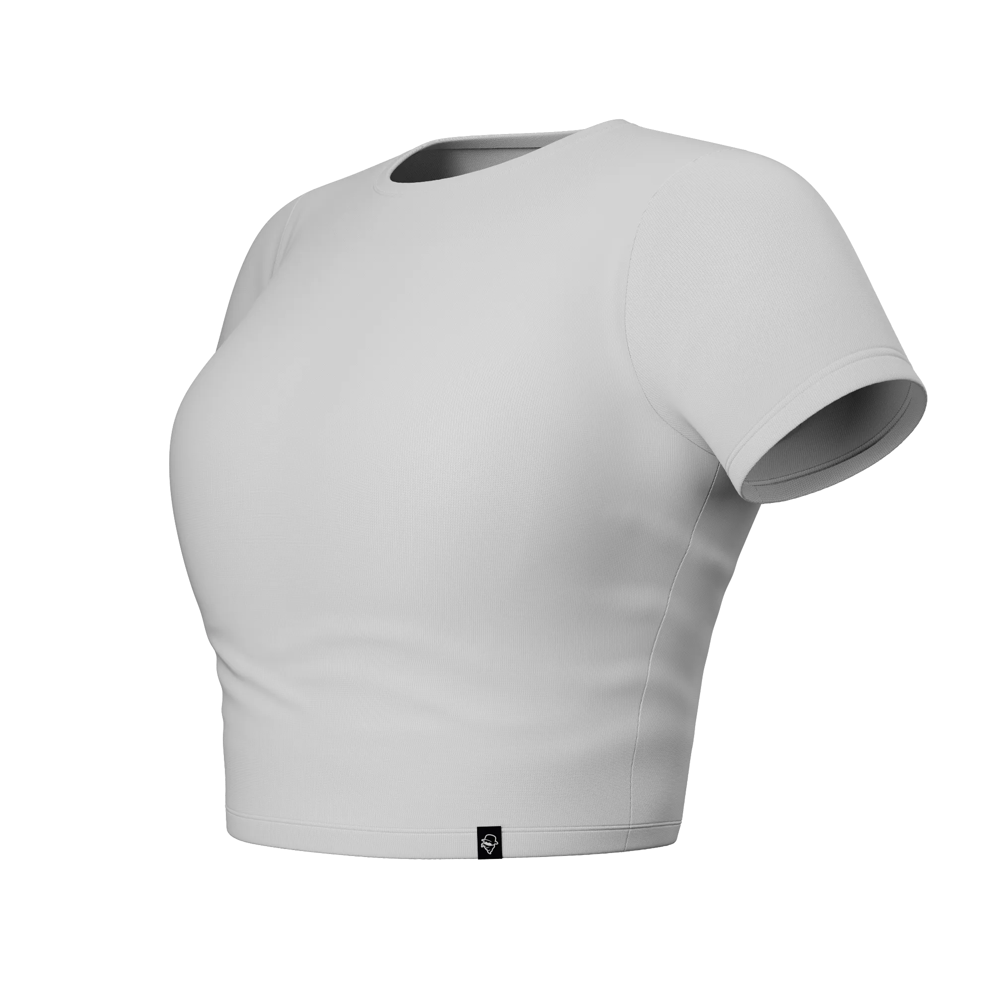 White Hot Solid Cropped T-Shirt