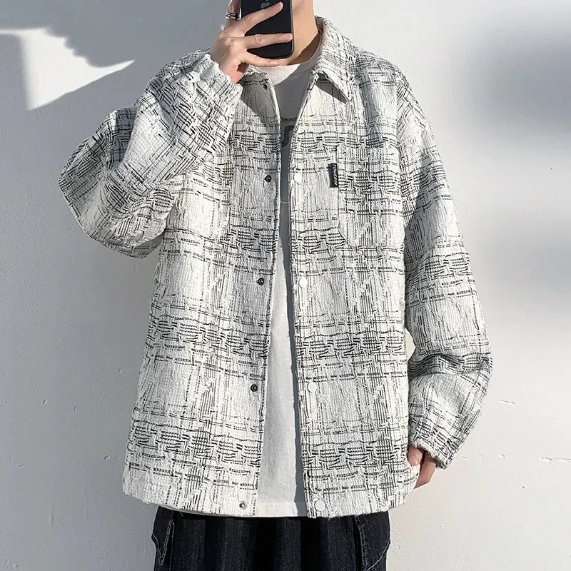 Wiaofellas  -  Men's Clothing Men's Korean Style Clothes Harajuku Outerwear Loose Fitting Spring Jackets Popular Coats Models Original