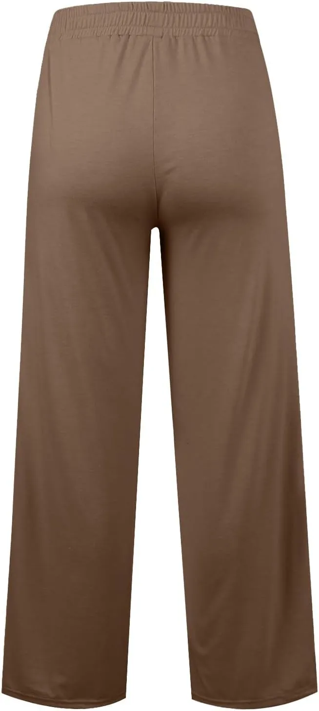 Wide Leg Pants for Women, High Waisted Straight Leg Pants Wide Cotton