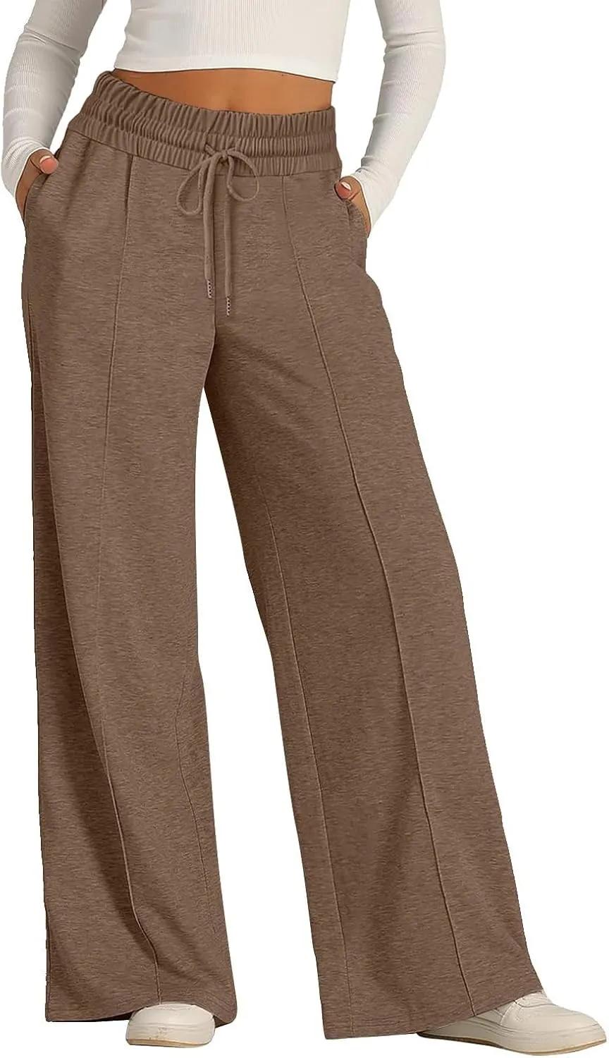 Wide Leg Pants for Women, High Waisted Straight Leg Pants Wide Cotton