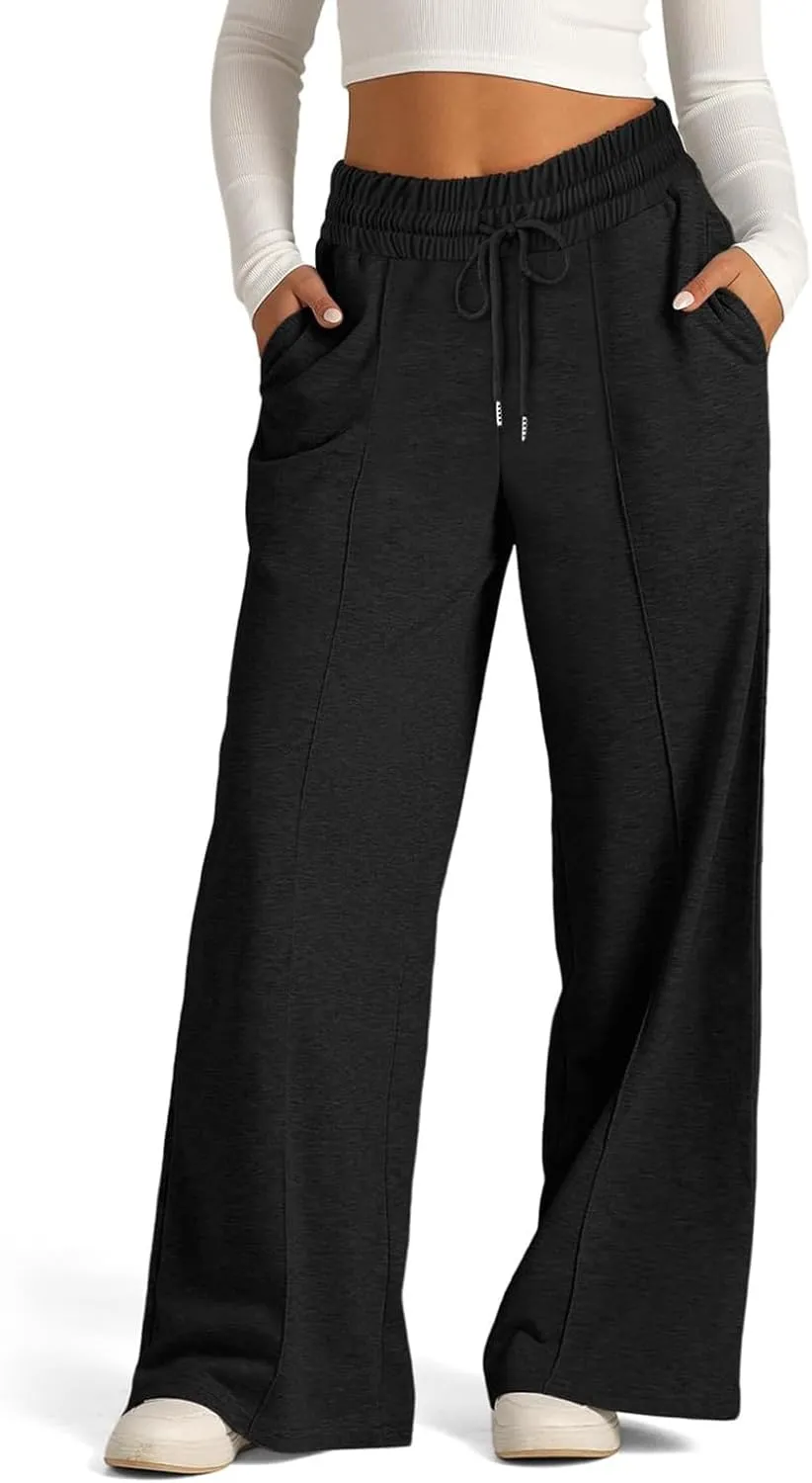 Wide Leg Pants for Women, High Waisted Straight Leg Pants Wide Cotton