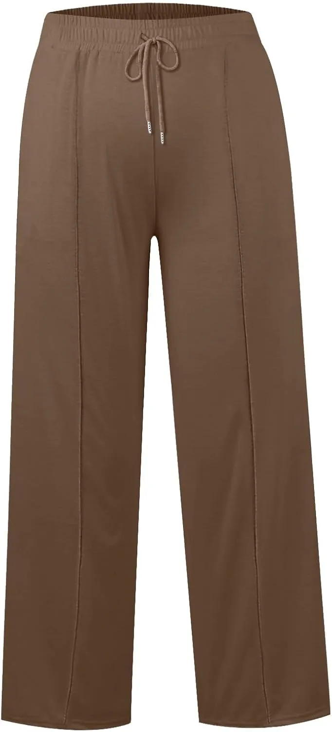 Wide Leg Pants for Women, High Waisted Straight Leg Pants Wide Cotton
