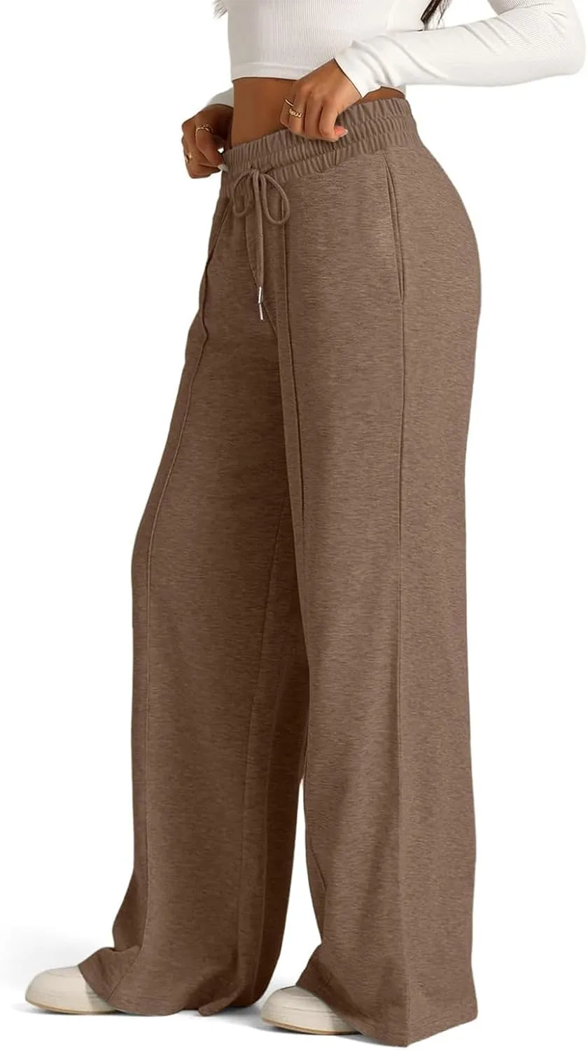Wide Leg Pants for Women, High Waisted Straight Leg Pants Wide Cotton