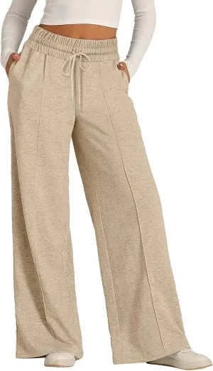 Wide Leg Pants for Women, High Waisted Straight Leg Pants Wide Cotton