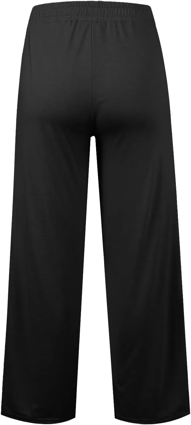 Wide Leg Pants for Women, High Waisted Straight Leg Pants Wide Cotton
