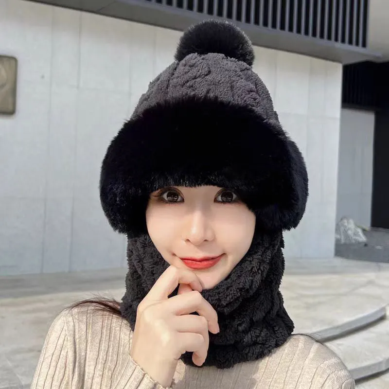 Winter-SpecialsWomen's Winter Warm Windproof Plush Scarf Hat