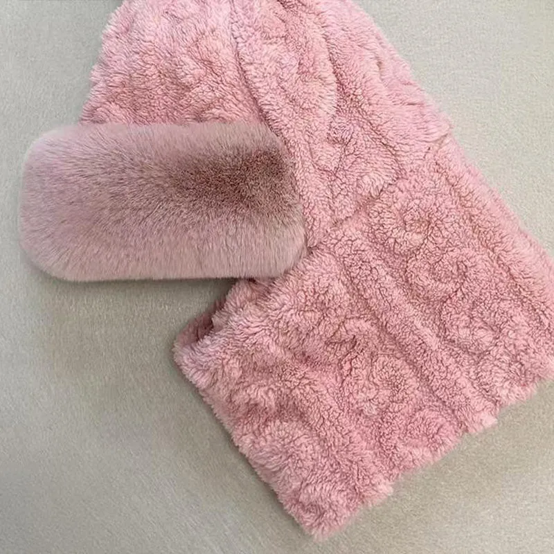 Winter-SpecialsWomen's Winter Warm Windproof Plush Scarf Hat