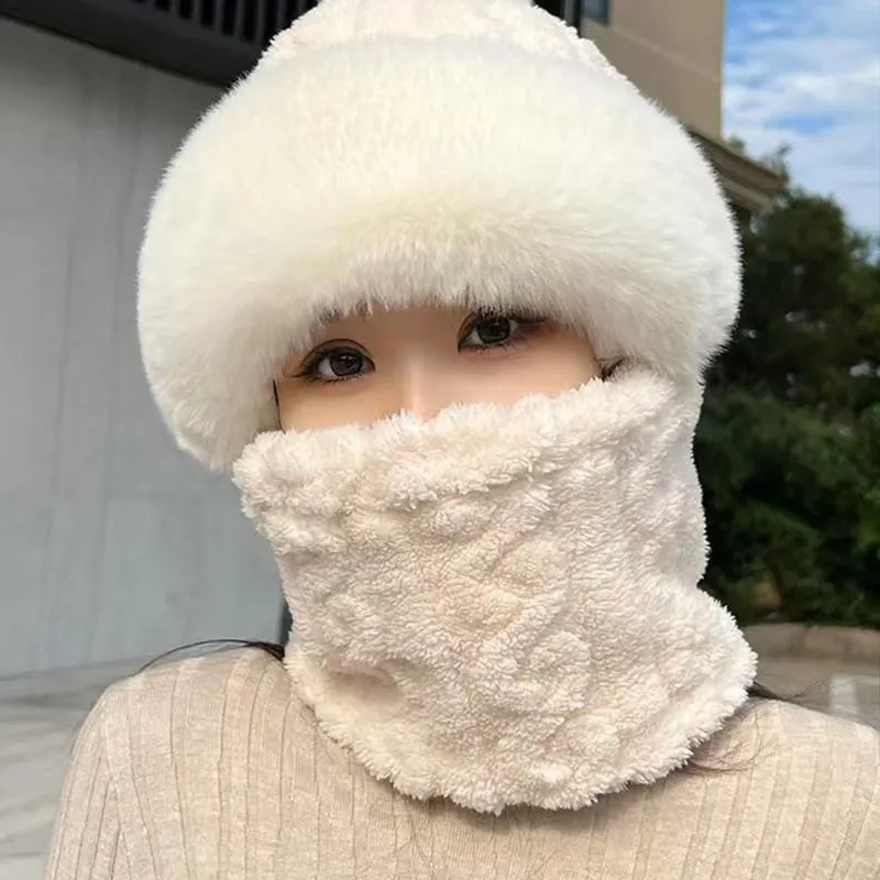 Winter-SpecialsWomen's Winter Warm Windproof Plush Scarf Hat