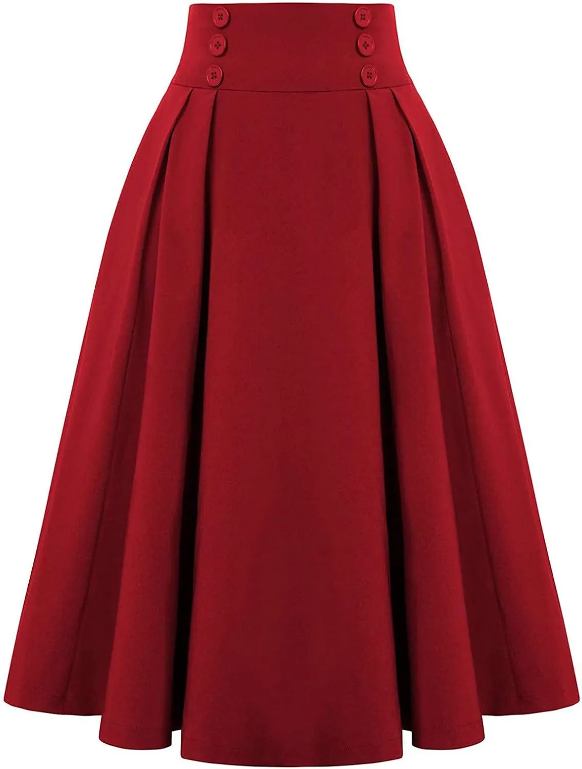 with Pockets Skirt Skirt Women Fashion High Pleated Waist Vintage Casual Skirt Fashion Skirt Set