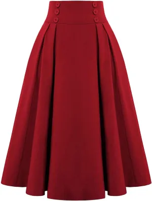 with Pockets Skirt Skirt Women Fashion High Pleated Waist Vintage Casual Skirt Fashion Skirt Set