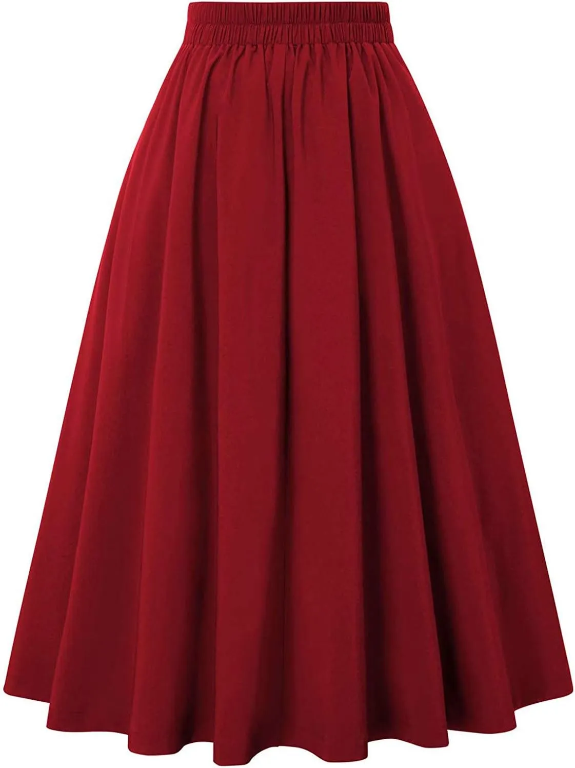 with Pockets Skirt Skirt Women Fashion High Pleated Waist Vintage Casual Skirt Fashion Skirt Set