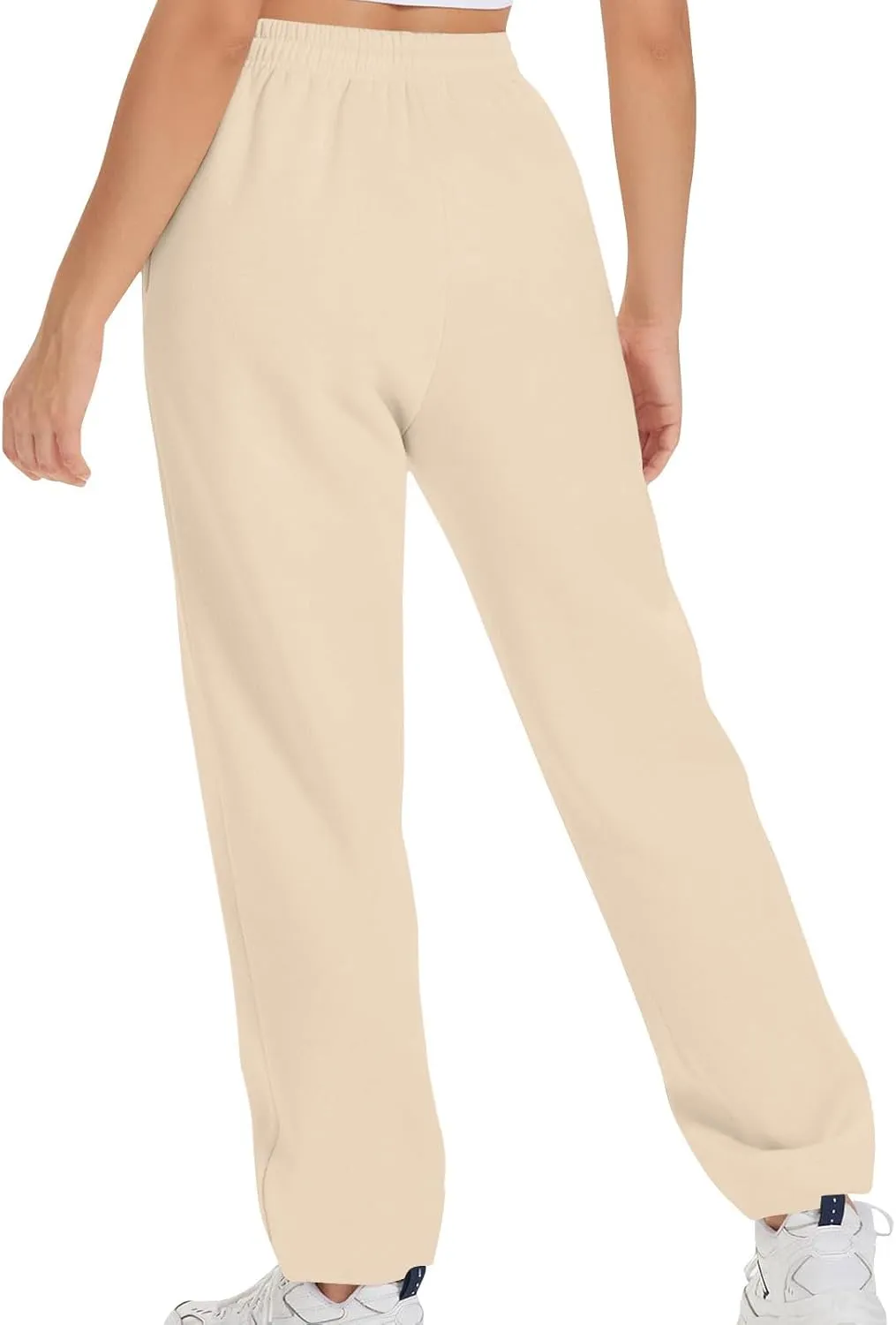 Women Drawstring Sweatpants Elastic Waist Sweatpant Plus Thick Trousers Solid Workout Pants Multi Pockets Fall Pant