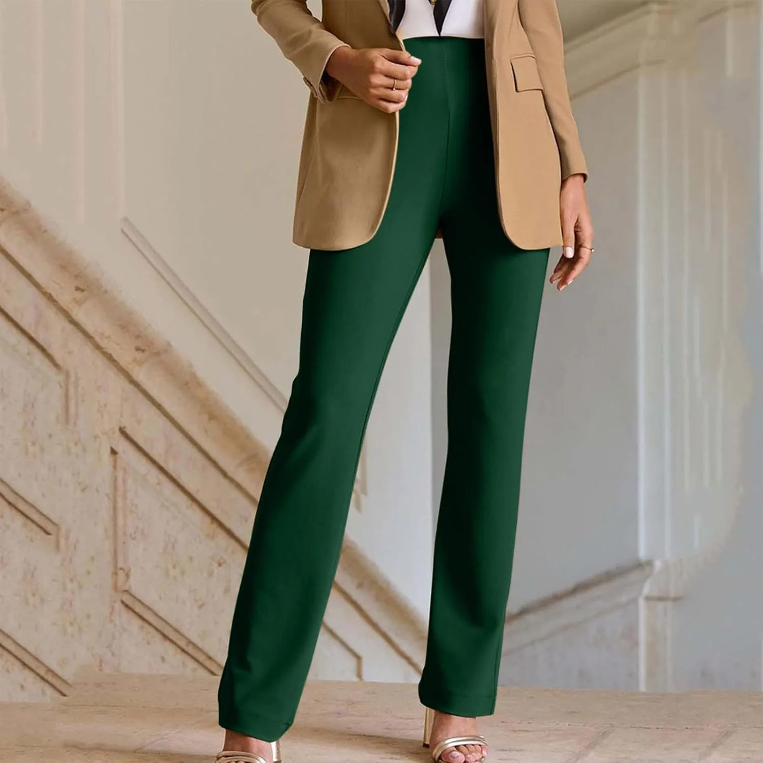 Women Dress Pants Trouser Slack High Waist Stretch Bootcut Pant Tall, Petite, Regular for Work Office Business Casual