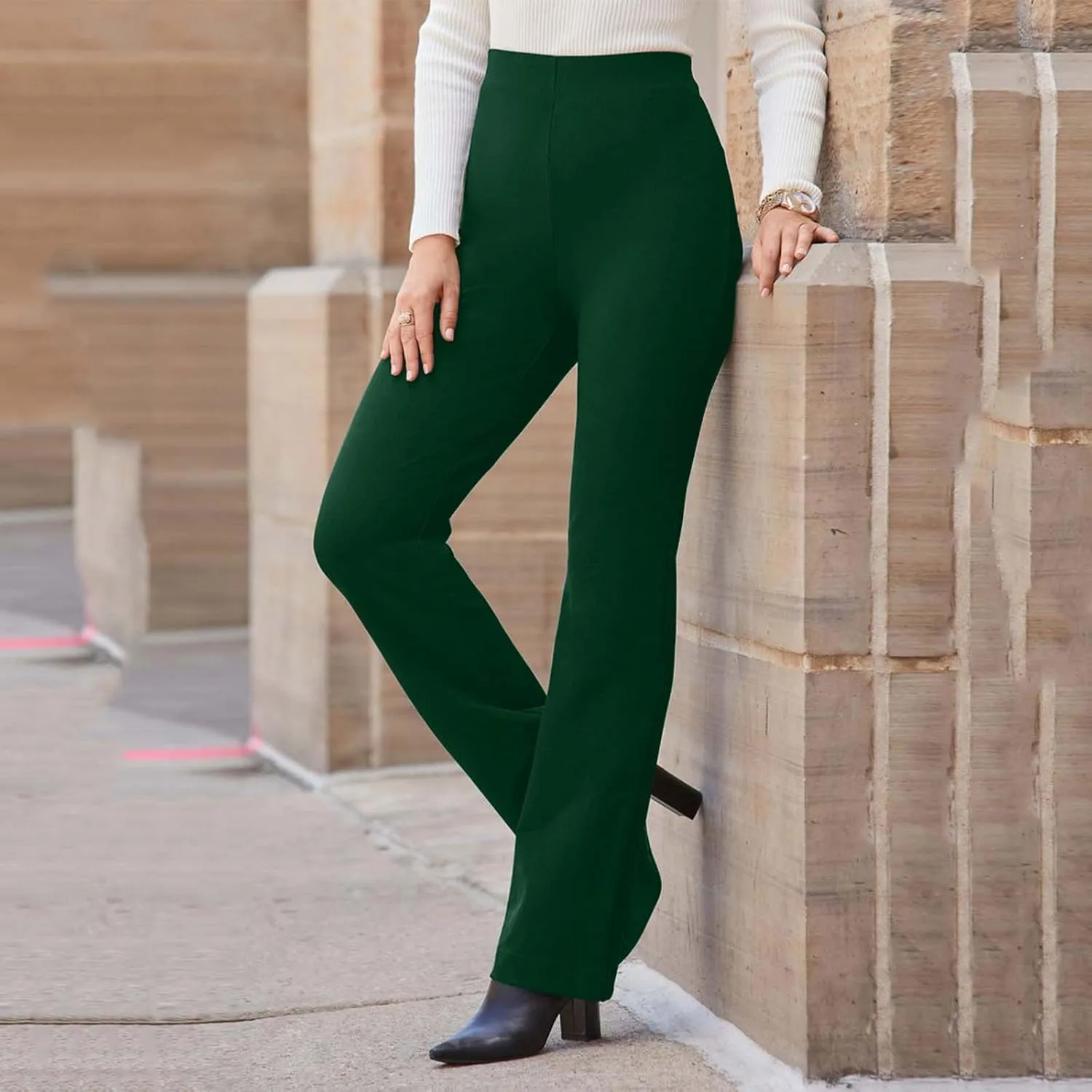Women Dress Pants Trouser Slack High Waist Stretch Bootcut Pant Tall, Petite, Regular for Work Office Business Casual