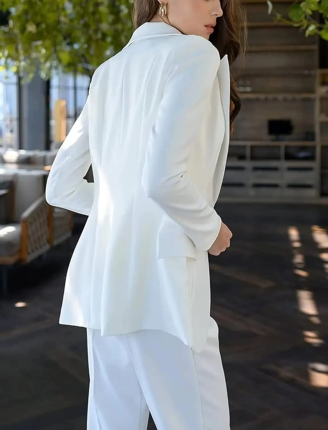 Women's 3 Piece Solid Work Blazer Vest Pant Suit Business Office Lady Suits Sets