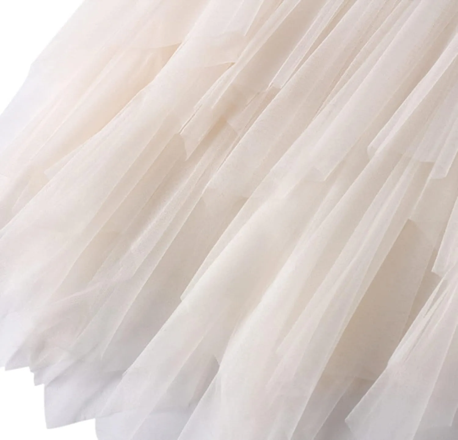 Women's Layered Midi Skirt,Fairy Elastic Waist A Line Tutu Tulle Skirt Princess Petticoat