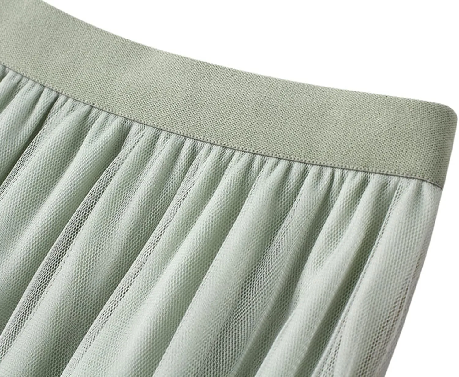 Women's Layered Midi Skirt,Fairy Elastic Waist A Line Tutu Tulle Skirt Princess Petticoat