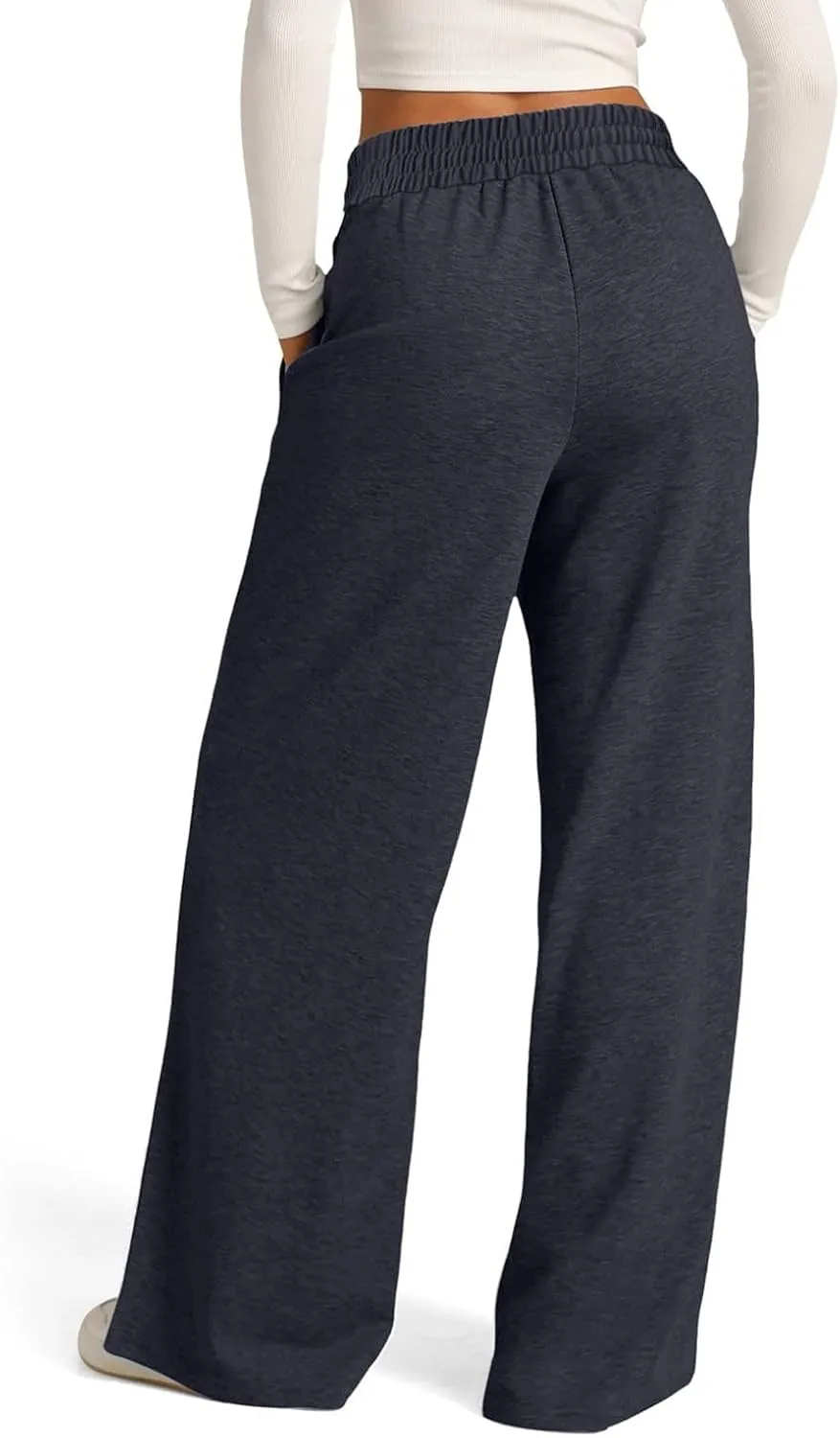 Women's Pants, Linen Pants Summer High Waisted Straight Leg Wide Lightweight Loose