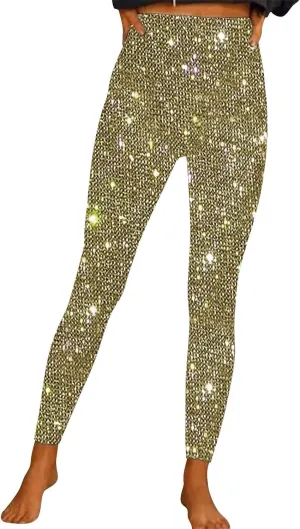 Women's Satin Pants Women's High Waisted Sequin Loose Drape Wide Leg Pants Fashion Casual Pants Clubwear Streetwear