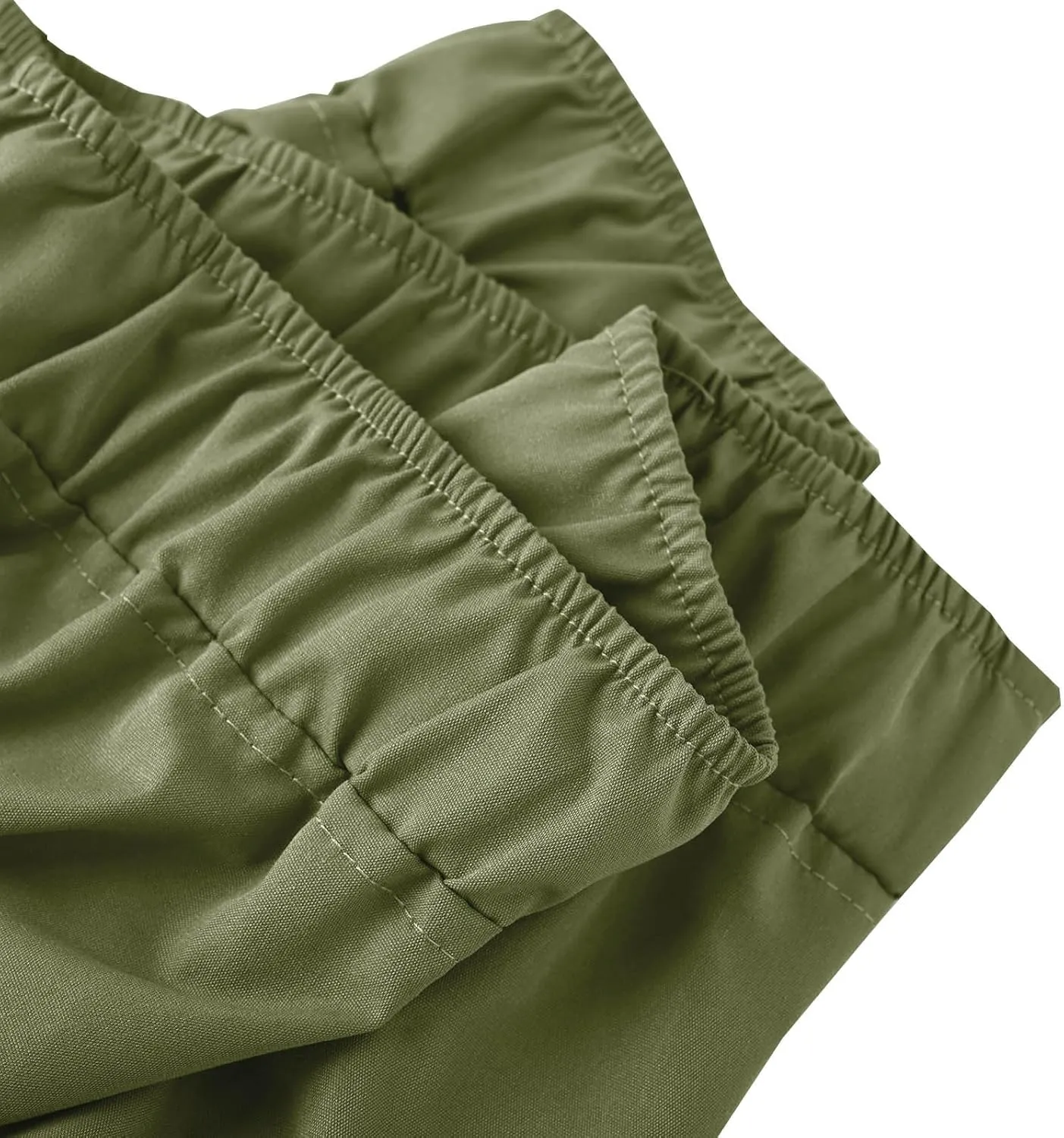 Womens Wide Leg Linen Pants Summer Elastic High Waist Cotton Trouser Lounge Slacks Beach Travel Outfits with Pockets
