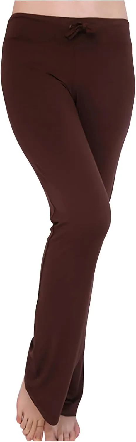 Womens Wide Leg Pants Yoga Leggings Drawstring Elastic High Waist Gym Sports Tights Pant Workout Casual Loose Trousers