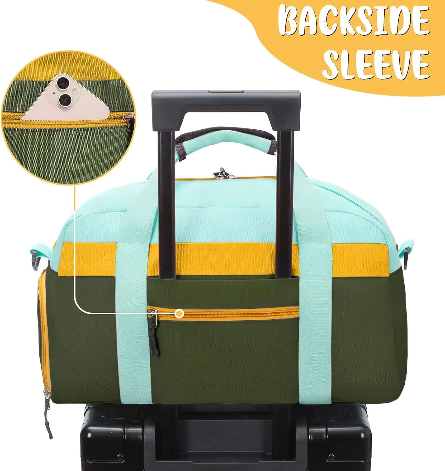 WOOMADA Kids Duffle Bag for Boys or Girls, Kids Overnight Bag with Shoe CompartmentWet Pocket, Ideal for School Practice, Sports, Travel(army green)