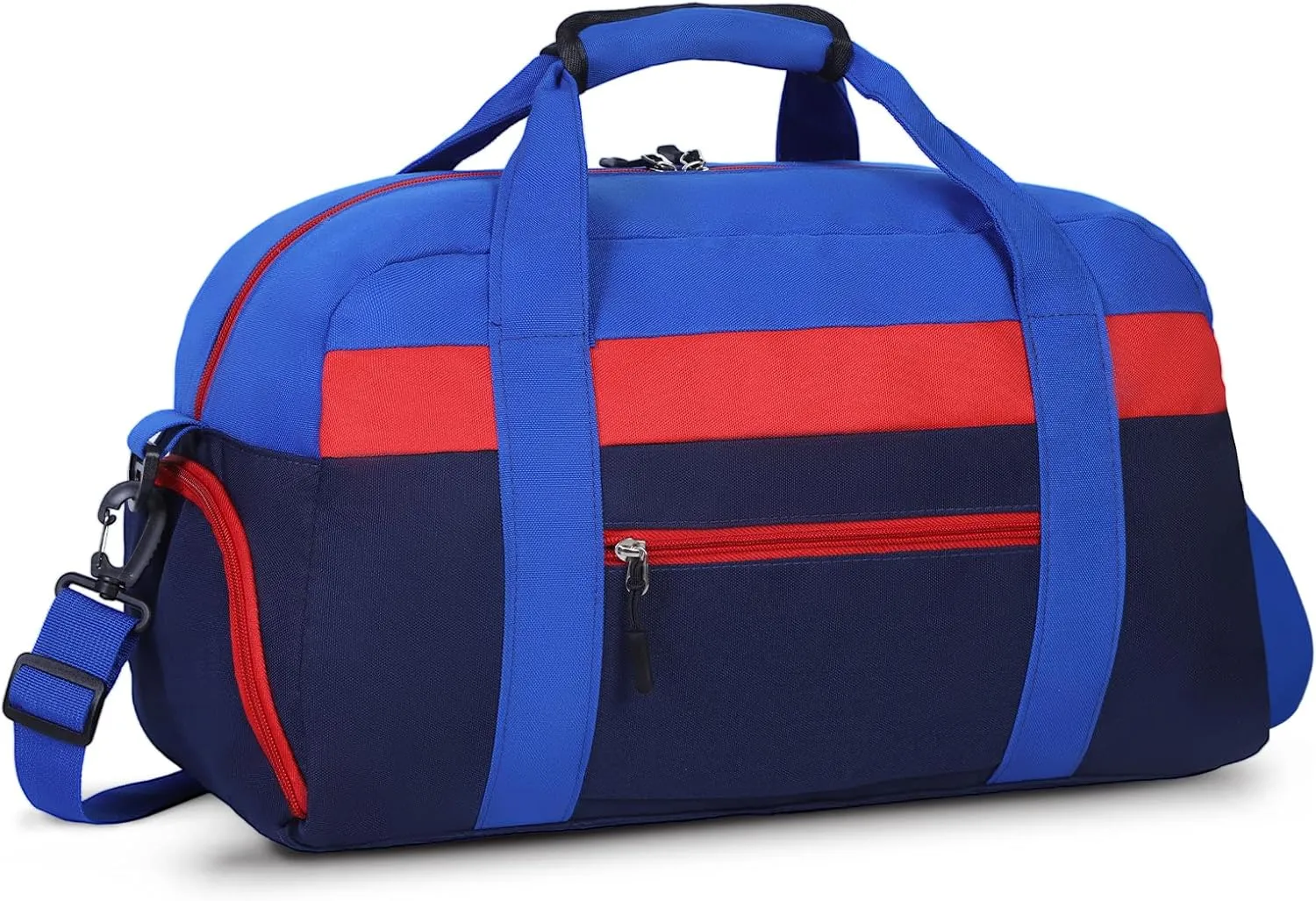 WOOMADA Kids Duffle Bag for Boys or Girls, Kids Overnight Bag with Shoe CompartmentWet Pocket, Ideal for School Practice, Sports, Travel(navy blue)
