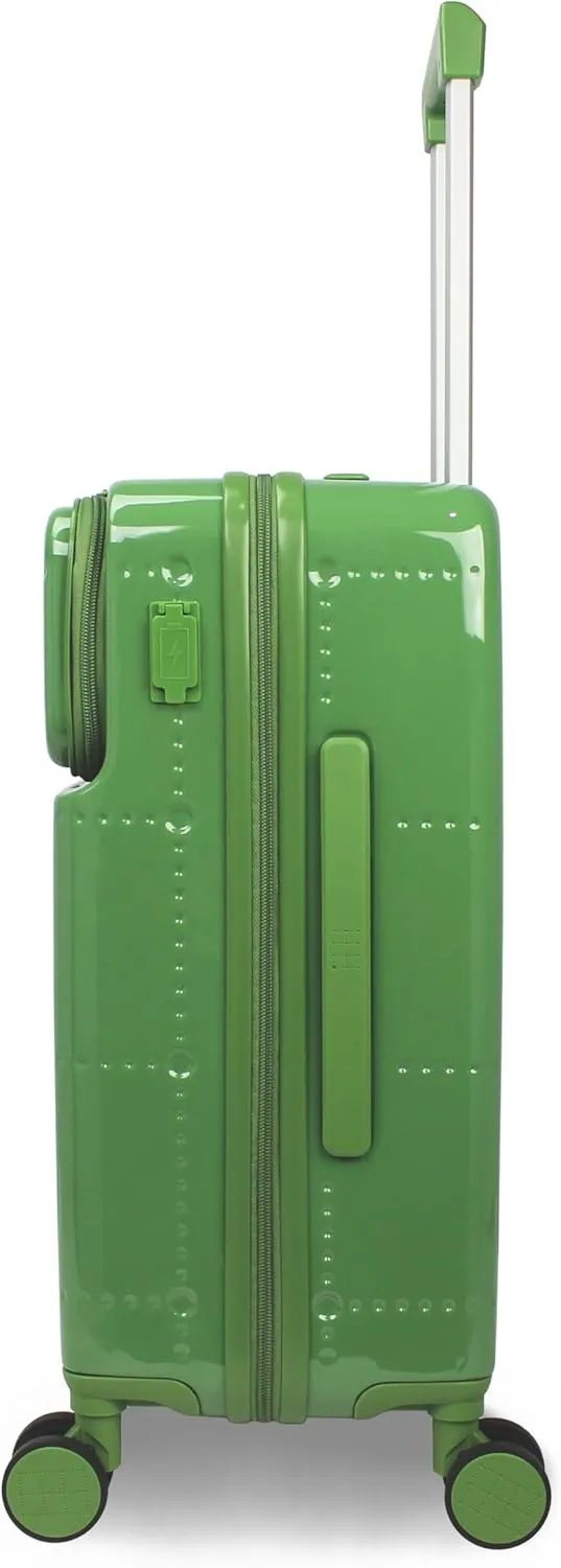 World Traveler Dejuno Smart Luggage with USB Ports, Matcha, Carry-On 20-Inch
