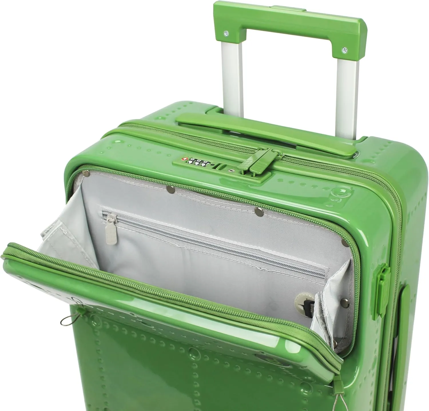 World Traveler Dejuno Smart Luggage with USB Ports, Matcha, Carry-On 20-Inch