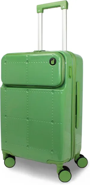 World Traveler Dejuno Smart Luggage with USB Ports, Matcha, Carry-On 20-Inch