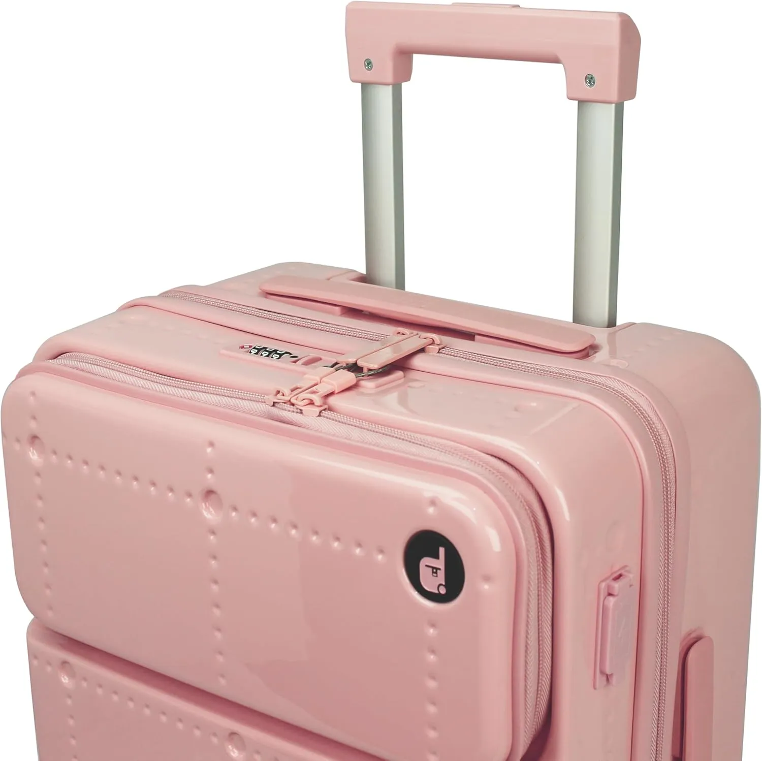 World Traveler Dejuno Smart Luggage with USB Ports, Pink, Carry-On 20-Inch