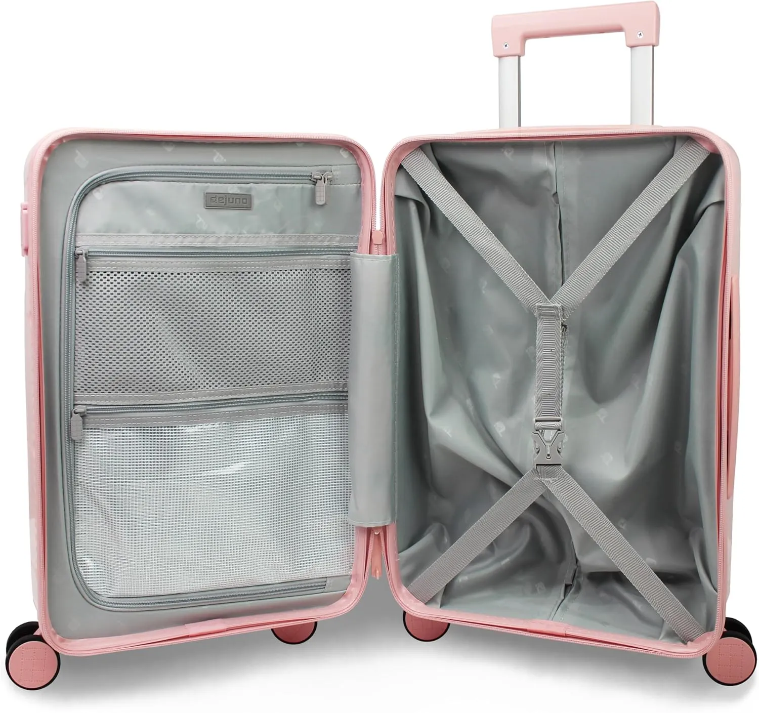 World Traveler Dejuno Smart Luggage with USB Ports, Pink, Carry-On 20-Inch