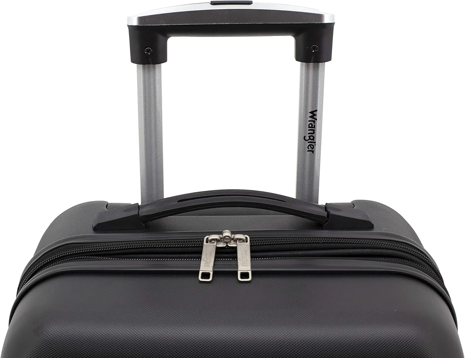 Wrangler Smart Luggage Set with Cup Holder and USB Port, Black, 20-Inch Carry-On