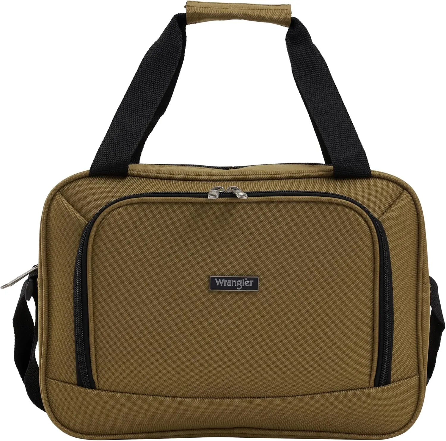 Wrangler Smart Luggage Set with Cup Holder and USB Port, Wood Thrush, 2 Piece