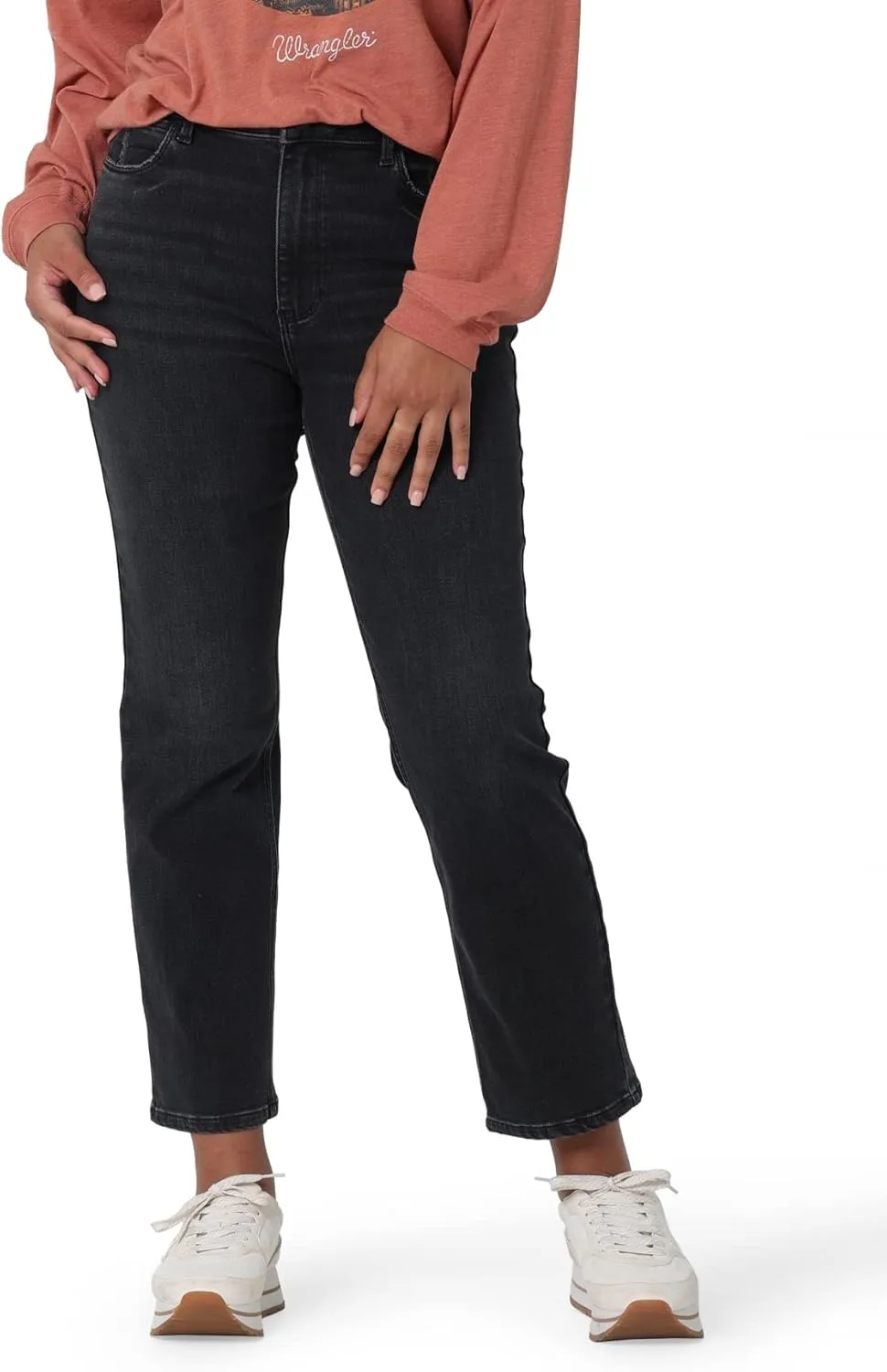 Wrangler Women's High-Rise Rodeo Straight Leg Crop Jean