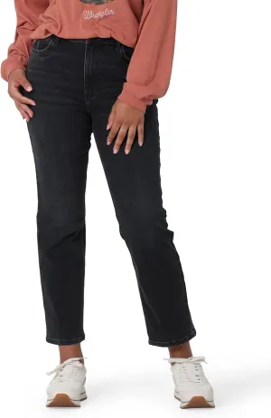 Wrangler Women's High-Rise Rodeo Straight Leg Crop Jean