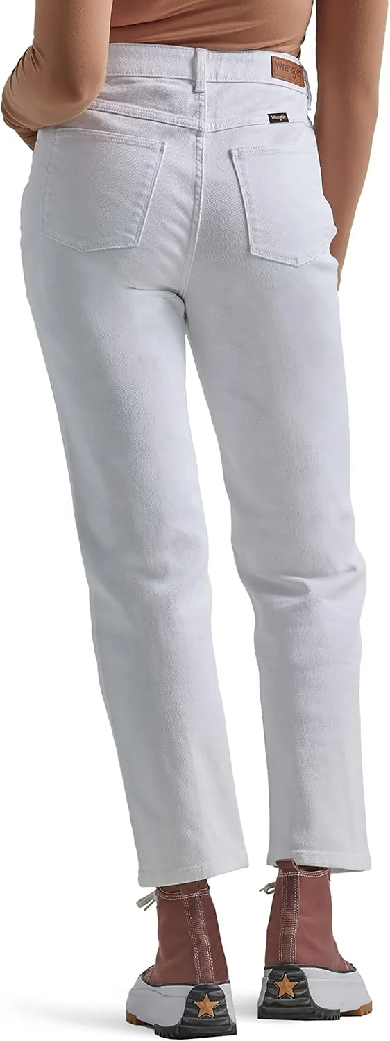 Wrangler Women's High-Rise Rodeo Straight Leg Crop Jean