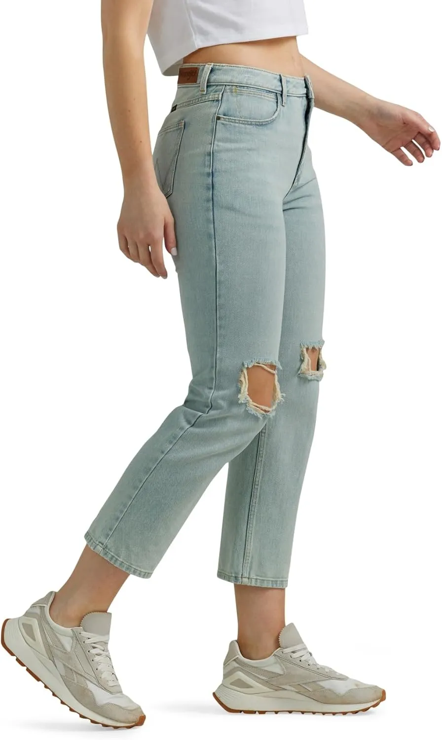Wrangler Women's High-Rise Rodeo Straight Leg Crop Jean