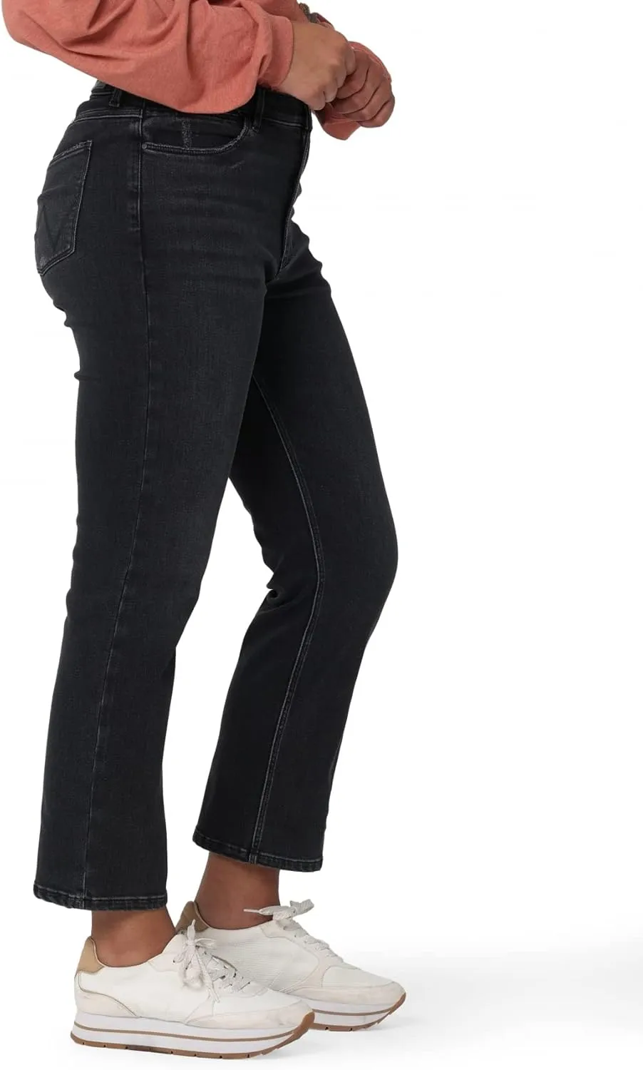 Wrangler Women's High-Rise Rodeo Straight Leg Crop Jean