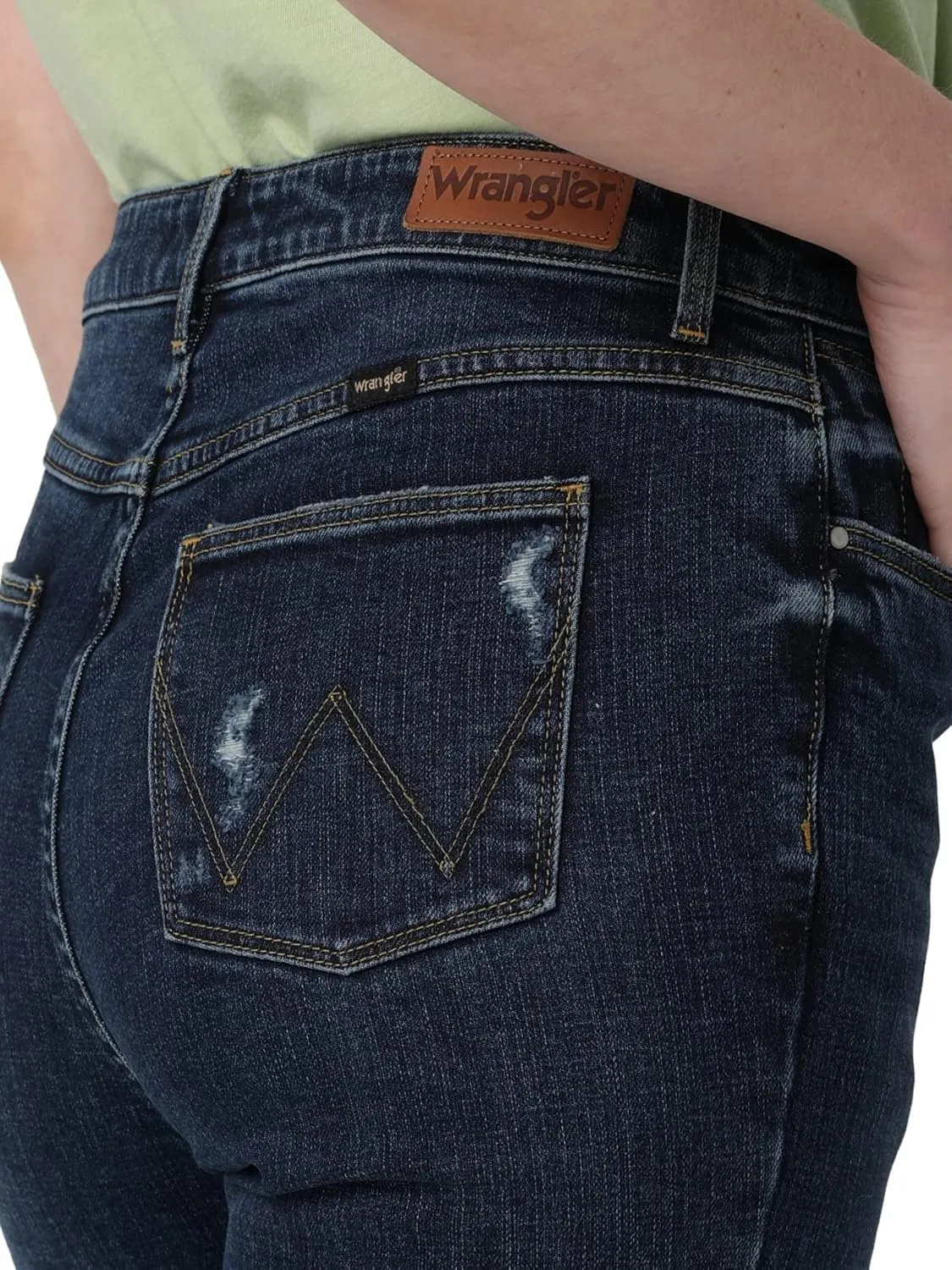 Wrangler Women's High-Rise Rodeo Straight Leg Crop Jean