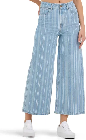 Wrangler Women's High-Rise Wide Leg A-line Crop Jean